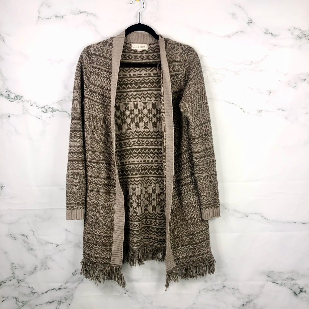 KNOX ROSE Long Line Cardigan
